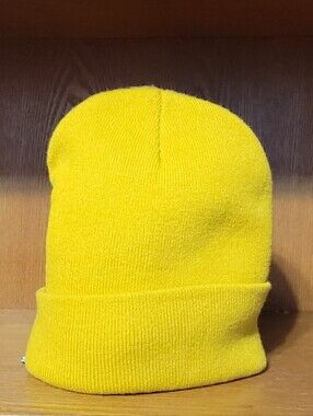 Yellow Mens Knit Beanie Hat - Soft Winter Cap